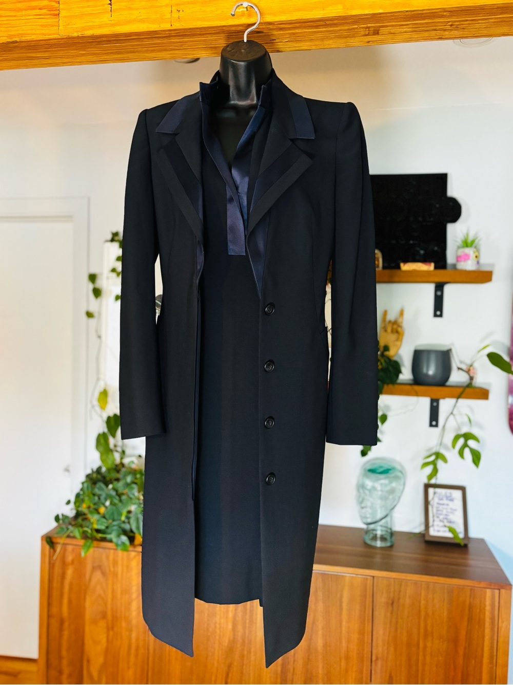Pamella Roland Two Pieces Designer Wool Coat & Dress Set Made in Canada Sz 2